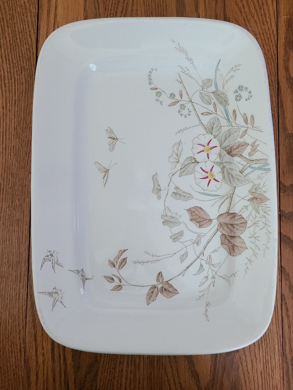 Antique Alfred Meakin Royal Ironstone China Platter featuring  Morning Glory